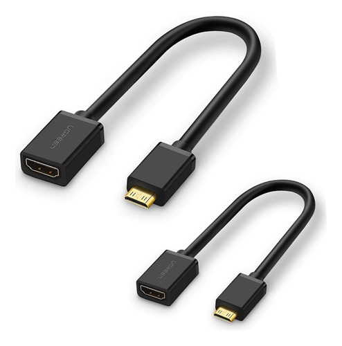 Mini Hdmi(macho) Hdmi(hembra) Pc Laptop 22cm Cable Tv 4k