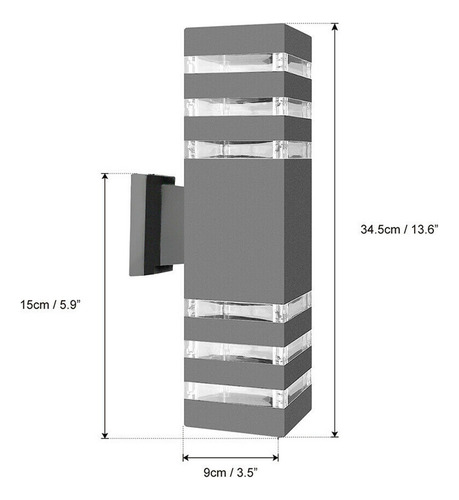 P Lámpara De Pared Led Moderna De Aluminio For Exteriores,
