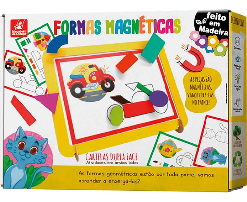 Tangram Magnético Desenhos Infantis Quebra Cabeça 3d Madeira