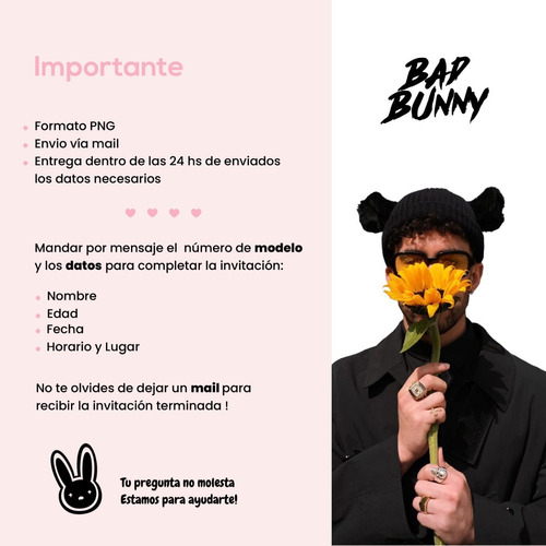 Invitaciones De Cumpleaños De Bad Bunny- Formato Digital | Cuotas sin  interés