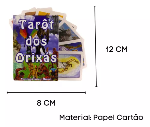 Baralho Tarot dos Orixás Colorido Oráculo Deck 22 Cartas 