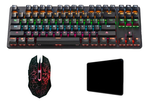 Gamer - Alfombrilla De Ratón Con Teclado Mecánico, Color Azu