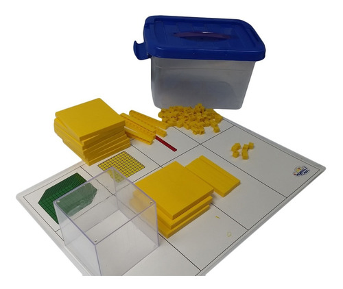 Imagen 1 de 3 de Ingeniacrea: Cubos De Base 10 C/cubo Transparente Y Tablero