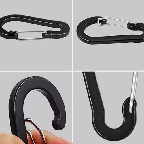 6 Cordón Retráctil Seguro En Espiral, Cordones De Negro