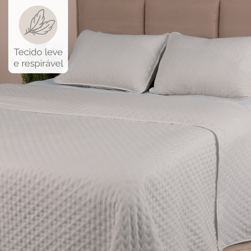Colcha Cobre Leito Casal Kit Com 3 Peças Micro Percal Macio