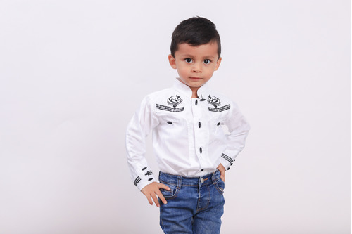 Camisa Charra Caballo Azteca Para Niños, Gran Herradura