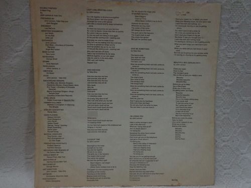Lp Vinil-john Lennon & Yoko Ono(double Fantasy)1980-encarte (Usado)