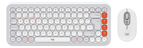 Kit De Teclado Y Mouse Pop Icon Blanco + Mousepad Logitech