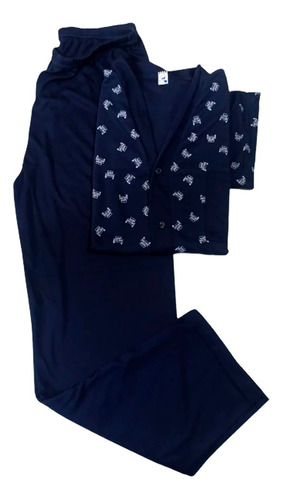 Pijama Hombre Camisa De Botones Y Pantalón Talla L