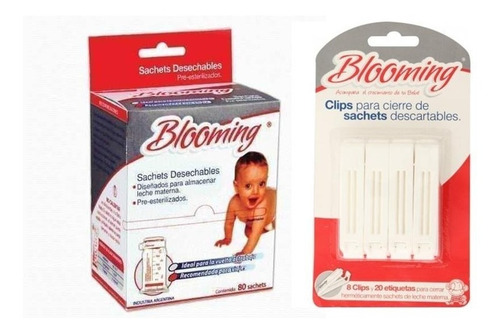 Blooming Bolsas Sachets Leche Materna + Clips Para Cierre