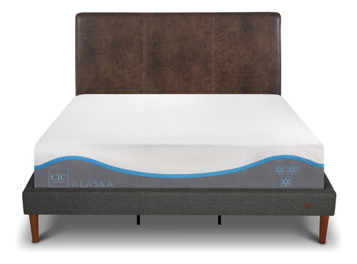 Cama Europea Curve Alaska King + Respaldo Baker