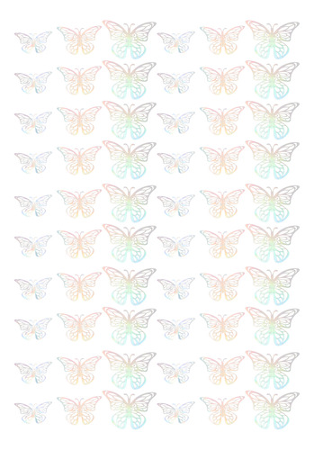 Adhesivo Mural Con Forma De Mariposa, 60 Unidades