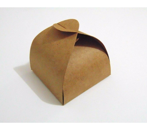 20 Caixinhas Para Bem Casados Em Papel Kraft 200g Com Laço