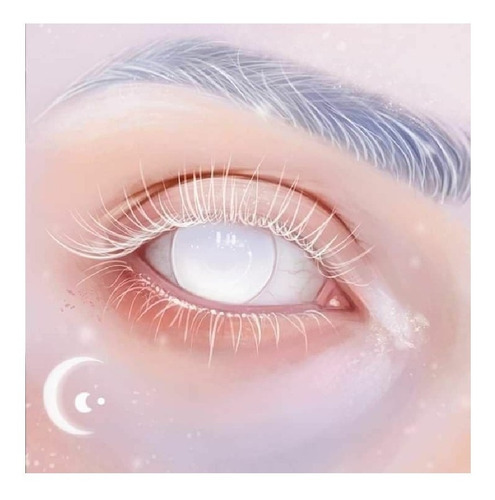 Pupilentes Blancos Zombie Ciego Cosplay Halloween Disfraz 