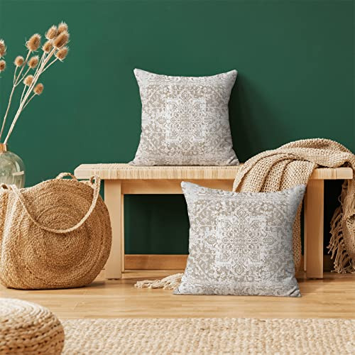 Aeioae Boho Fundas De Almohada 16x16 Pulgadas Juego De 2,est