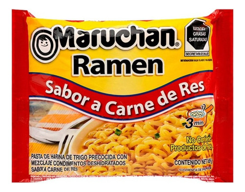 Sopa Instantánea Maruchan Ramen Sabor Carne De Res 85 G