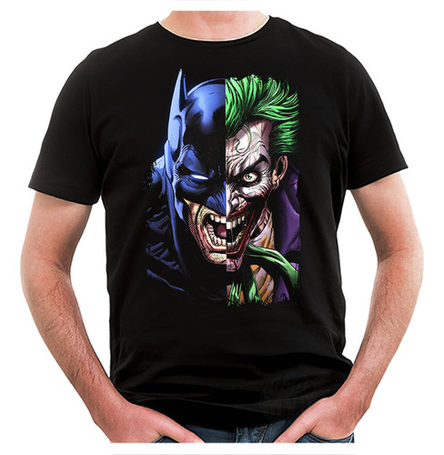 Remera Batman / Joker (negra:) Ideas Mvd