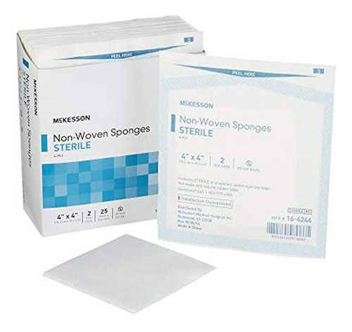 Mckesson 4-ply Nonwoven Esponja Estéril 4 X 4  16-4244 600 P