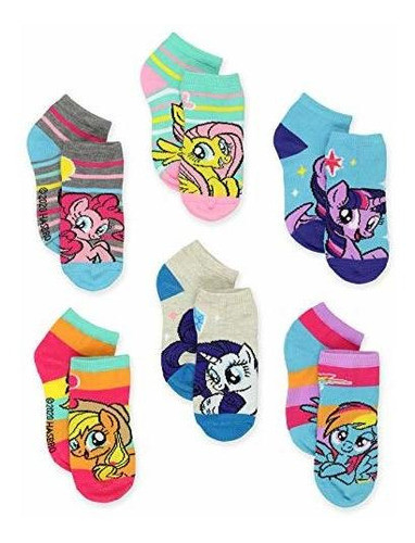 My Little Pony - Paquete De 6 Calcetines Invisibles Para Niñ