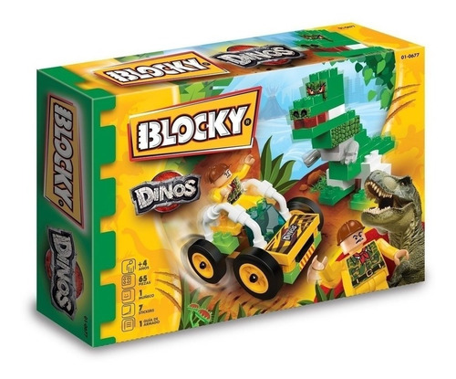 Blocky Dinos - 65 Piezas - Bloques Toy Piola