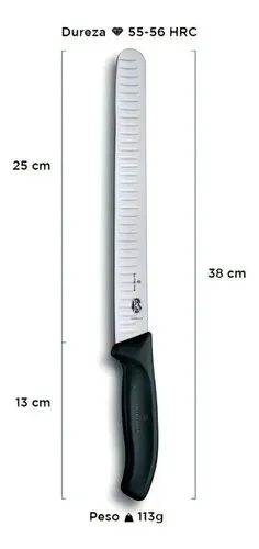 Cuchillo Jamonero Profesional Victorinox® Swiss Classic 25cm Color Negro