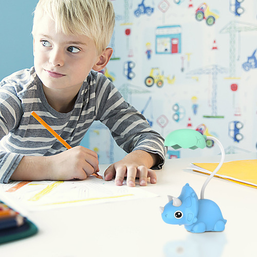 W Dinosaur 8777 - Lámpara De Mesa Recargable, Plegable, Mode