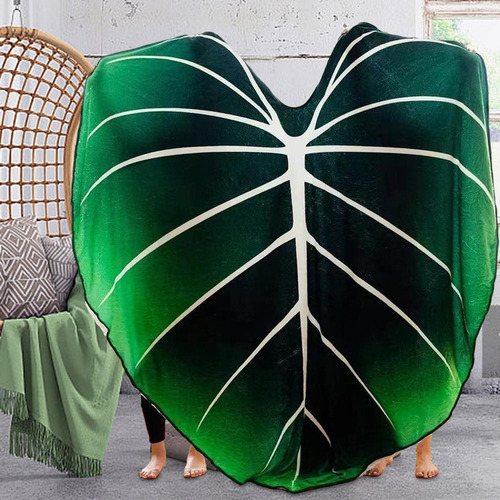Manta De Hojas, Manta Grande Y Moderna De Hojas 130cmx150cm