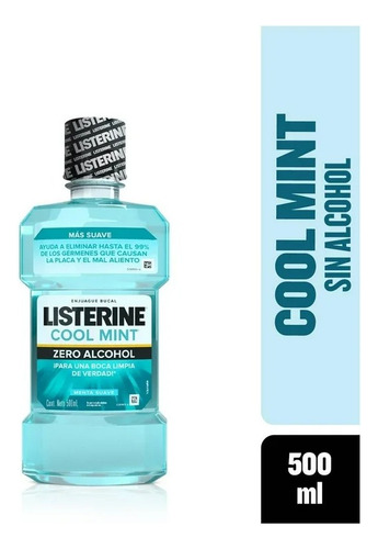 Enjuague Bucal Listerine Cool Mint Zero Menta Suave 500 Ml