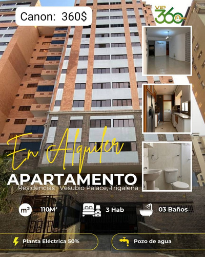 Alquiler Apartamento Residencias Vesubio Palace, La Trigaleña