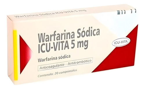 Warfarina® Sódica 5mg X 20 Comprimidos - Icu Vita