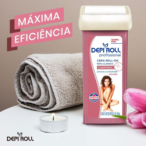 Cera Depilatória Roll On Clássica Rosa 100g - Depi Roll