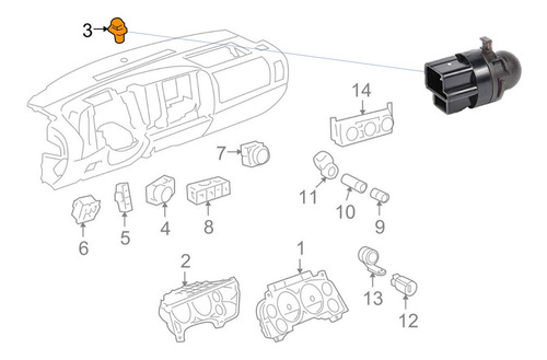 Sensor Luz Ambiental Sp Sierra 3500 Classic 8.1l V8 2007