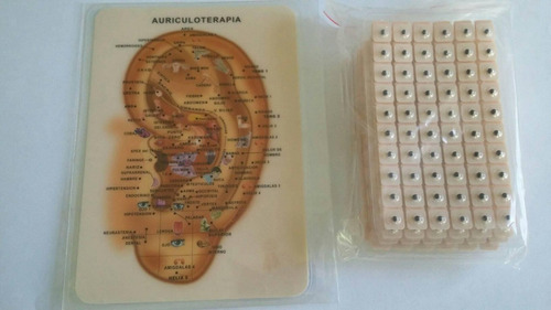 Tarjeta De Auriculoterapia Kit + 600 Parches 