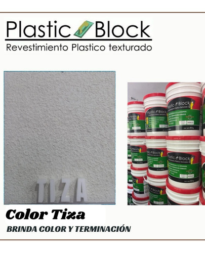Revestimiento Plástico Texturado 30kg Plastic Block Llana Tiza