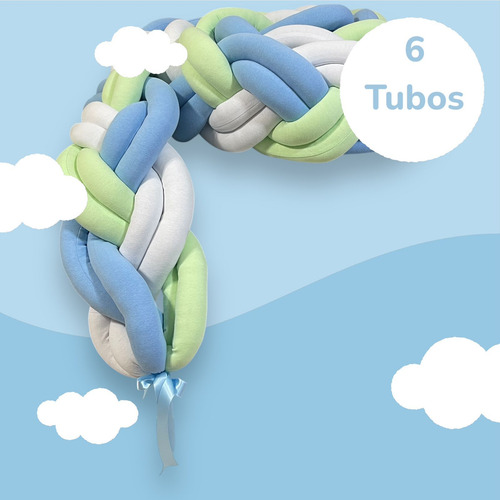 Protector De Cuna Bebe 6 Tubos 4 Mts Personalizado