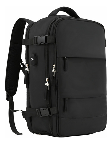 Mochila De Viaje Viral Usb Color Negro