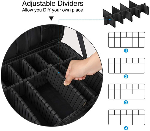 Imagen 3 de 3 de Estuche De Viaje Para Maquillaje, Bolso Organizador Portátil