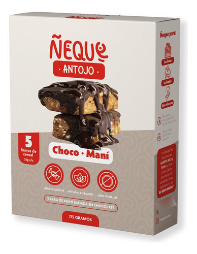 Barrita De Cereal Ñeque Antojo Choco Maní, 15 Unidades 30 Gr