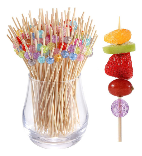 200 Palillos Para Cócteles, Pinchos De Madera Para Aperitivo
