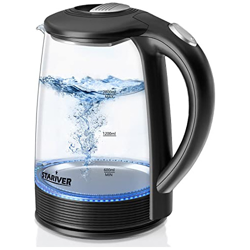 Stariver Hervidor Electrico, Hervidor De Agua Caliente, 2 L,