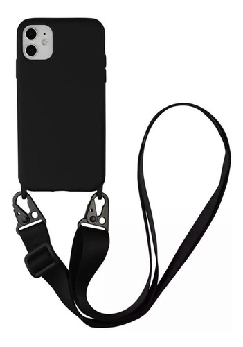 Imagem 1 de 4 de Case Capa iPhone 11 Silicone Com Alça Integrada