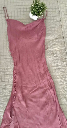 Vestido De Satén . Nuevo! Talle Xs. Zara