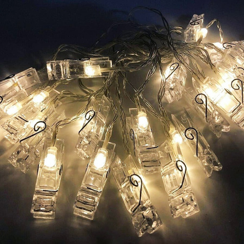 Luces Navidad Broche Led X20 Blanco Calido Pettish Online