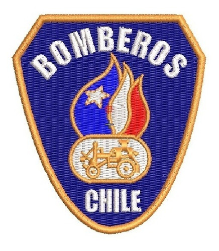 Matriz Diseño Para Maquinas Bordadoras Bomberos Chile 7x6cm