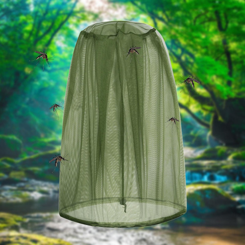 Head Net Mesh, De La Cara De La Cara Drawstring Verde