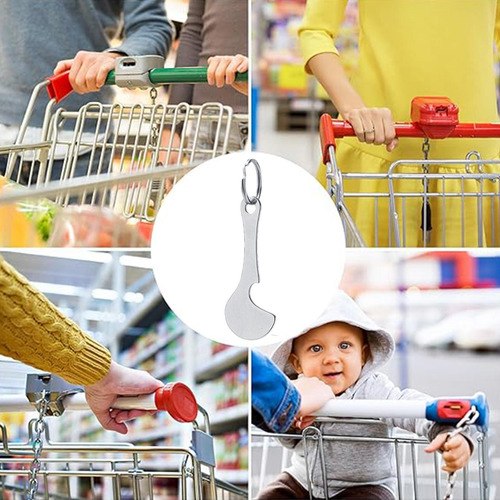 De Carrito De Compras De Acero Inoxidable Llavero Para Carri