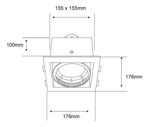 Imagen 3 de 5 de Lámpara Cardan Sencilla Negro + Bombillo Ar111 Luz Cálida