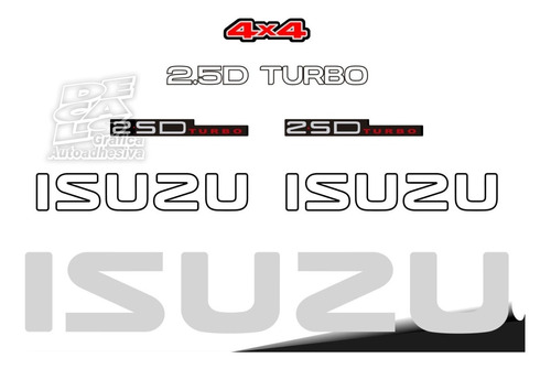 Calco Isuzu 2.5d Turbo Kit Completo Porton Y Laterales