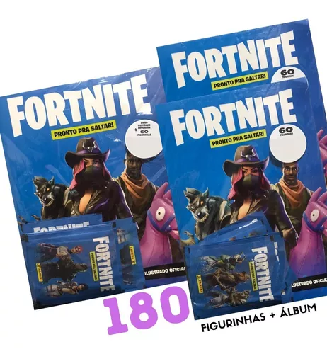 Kit Game Album Fortnite Panini Oficial + 180 Figurinhas