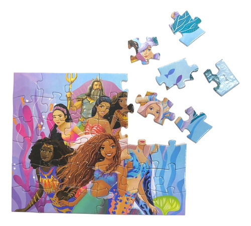 Imagen 5 de 8 de Rompecabezas Sirenita 2 Puzzles Tapimovil 24 Y 36 Piezas